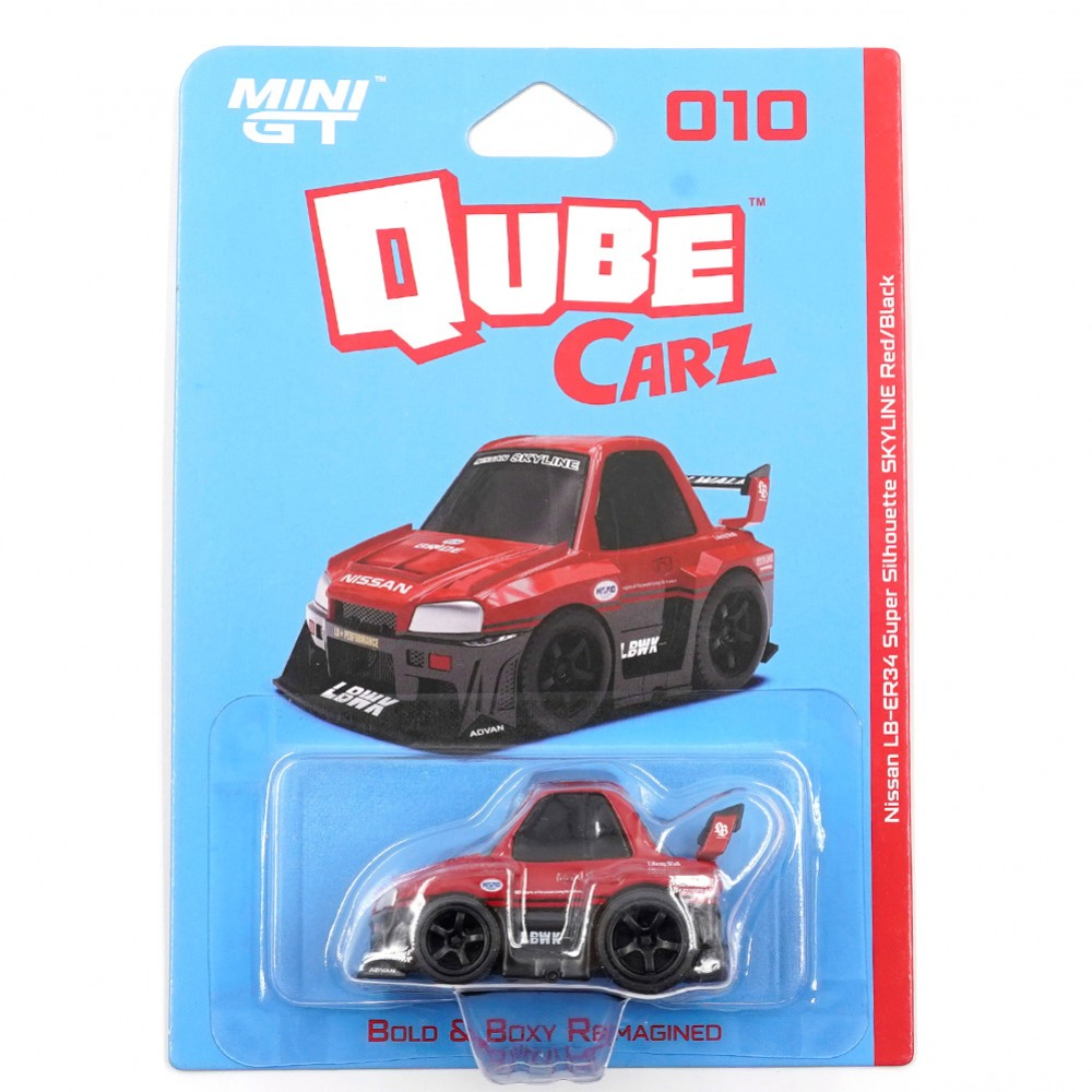 MINI GT Qube Carz Nissan LB-ER34 Super Silhouette SKYLINE Red/Black