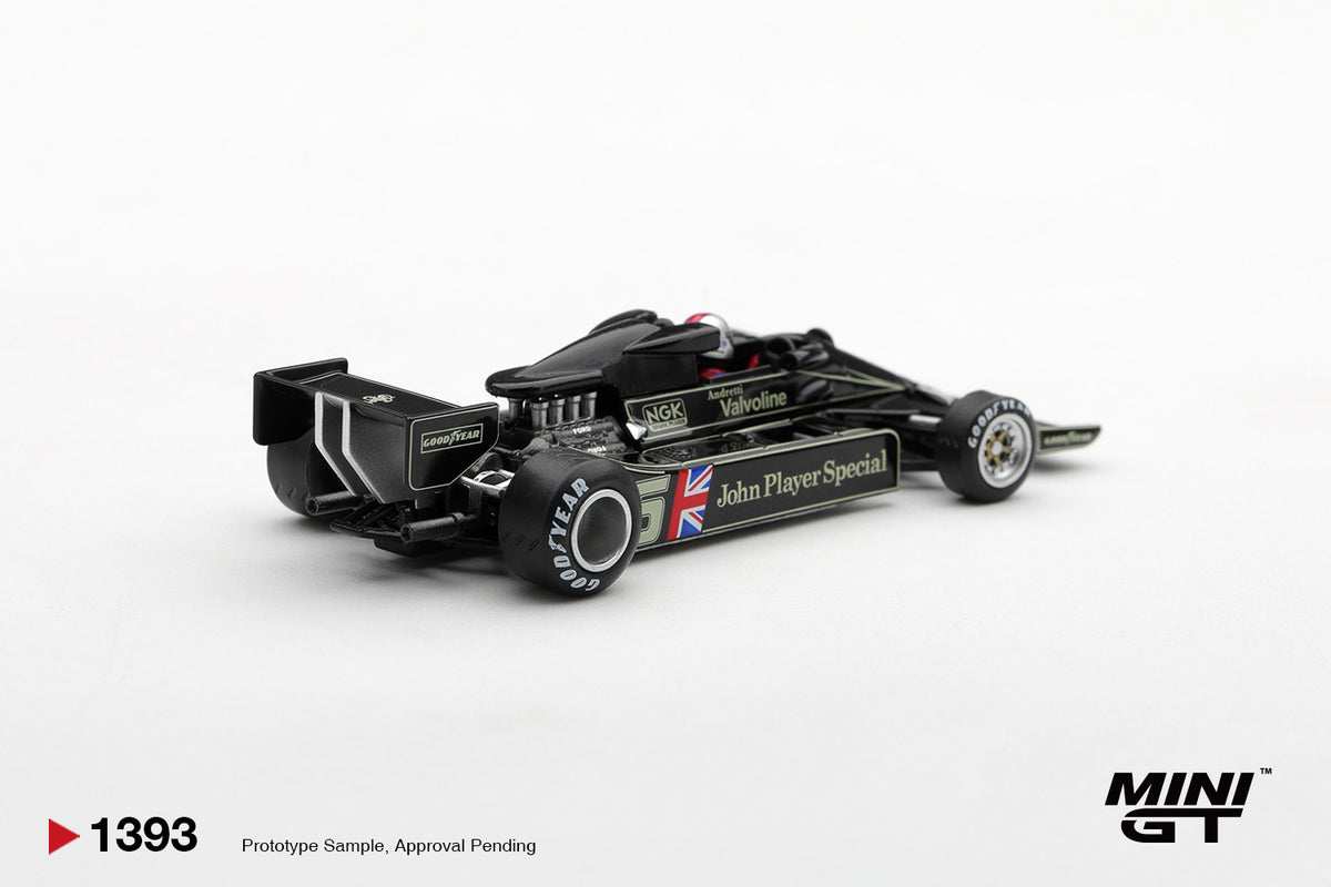 *PREORDER* MINI GT 1393 LOTUS 78 #5 MARIO ANDRETTI 1977 US GP WEST WINNER
