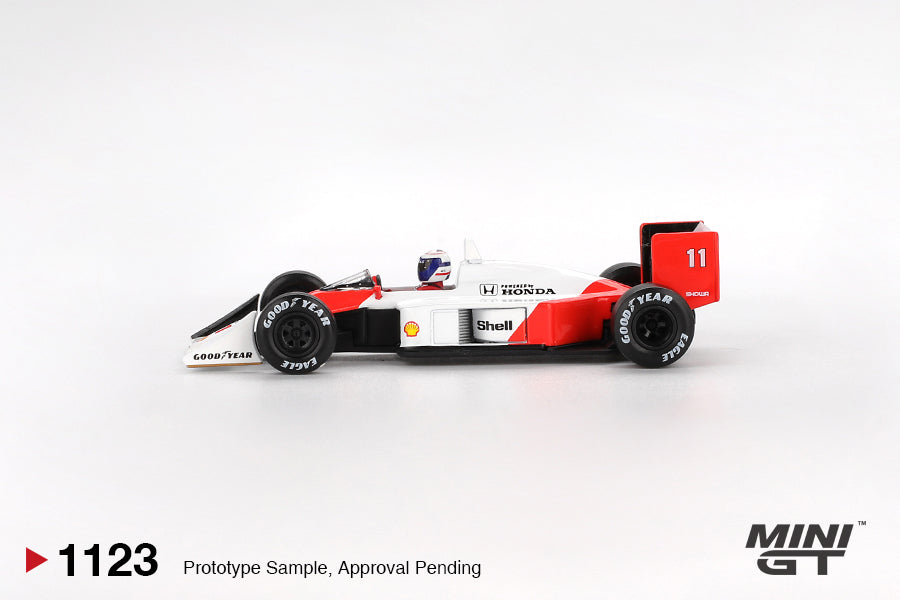 MINI GT 1123 McLaren MP4/4 #11 Alain Prost 1988 Japanese Grand Prix 2nd Place