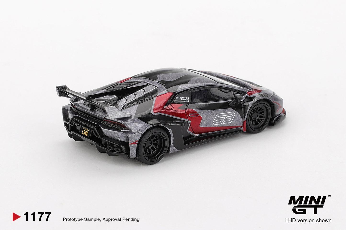 PRE-ORDER: MINI GT 1177 LB★WORKS Lamborghini Huracán GT RONIN (Box package)