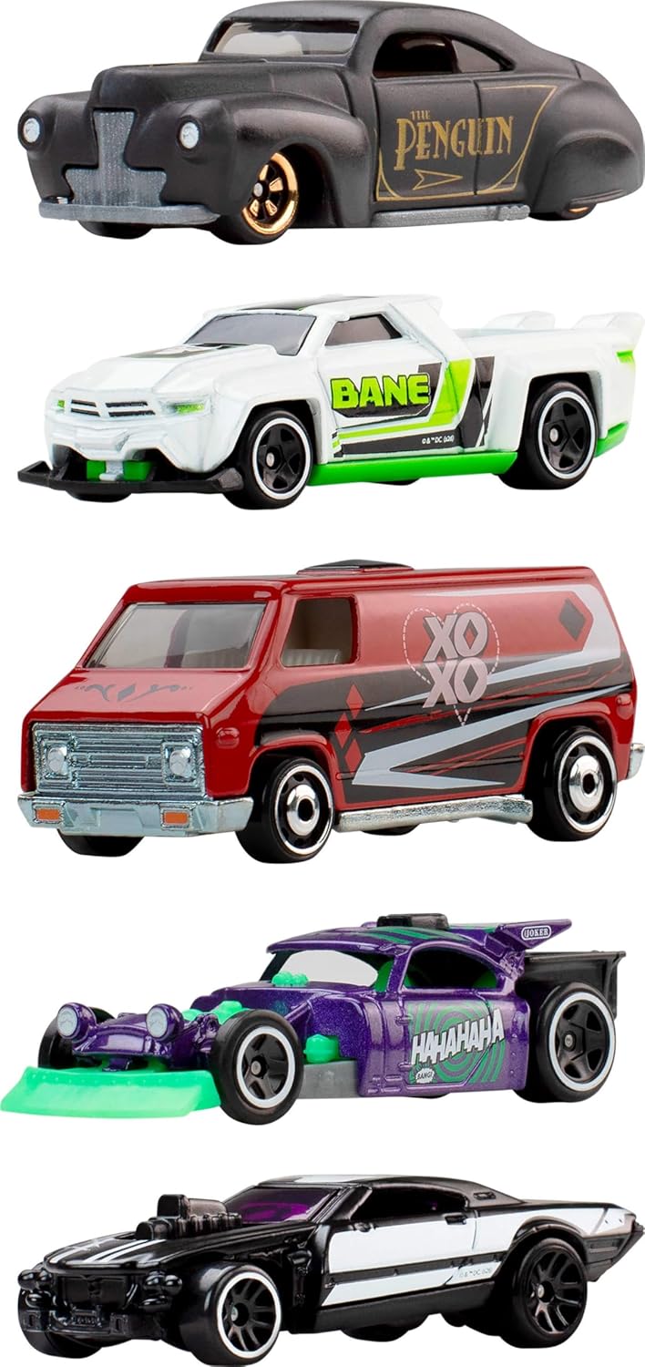 Hot Wheels Silver Series Batman - Super Villains Pack of 5 cars