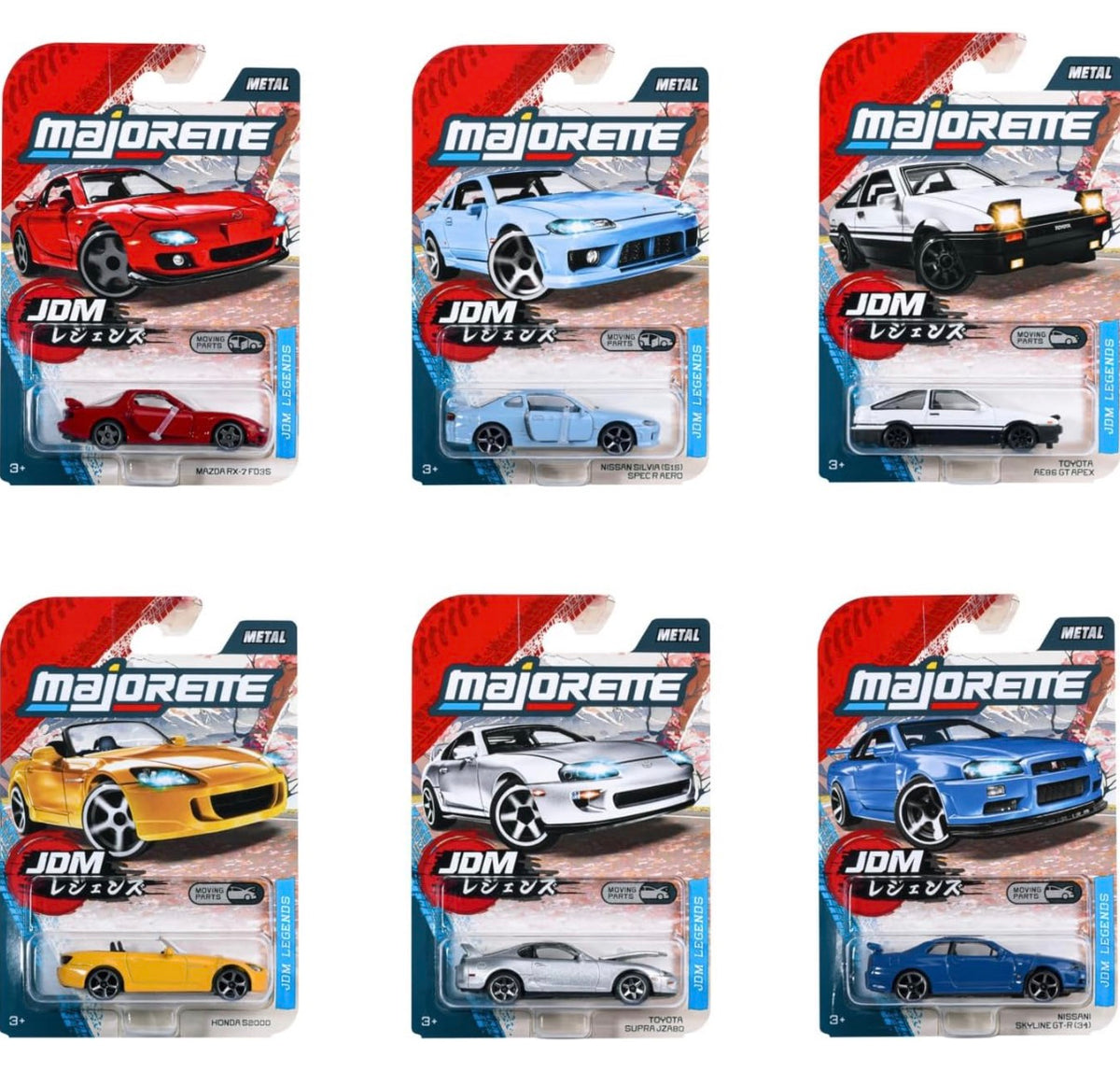 Majorette JDM Legends (Set of 6 cars)