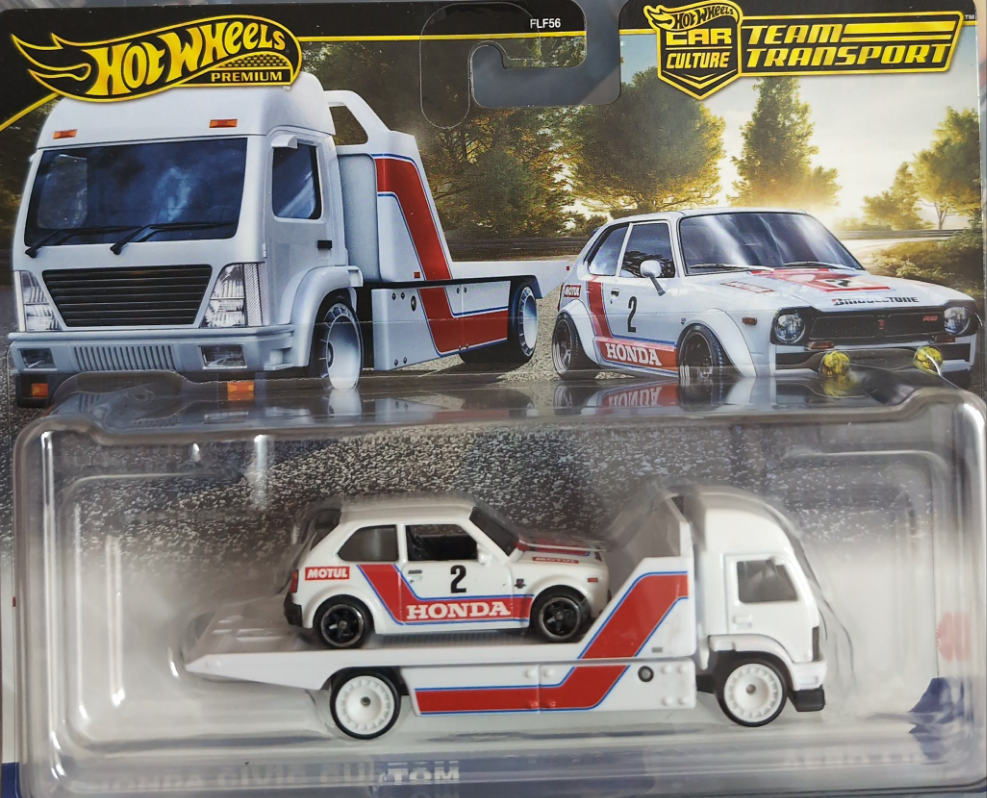 HOT WHEELS TEAM TRANSPORT 73 HONDA CIVIC CUSTOM