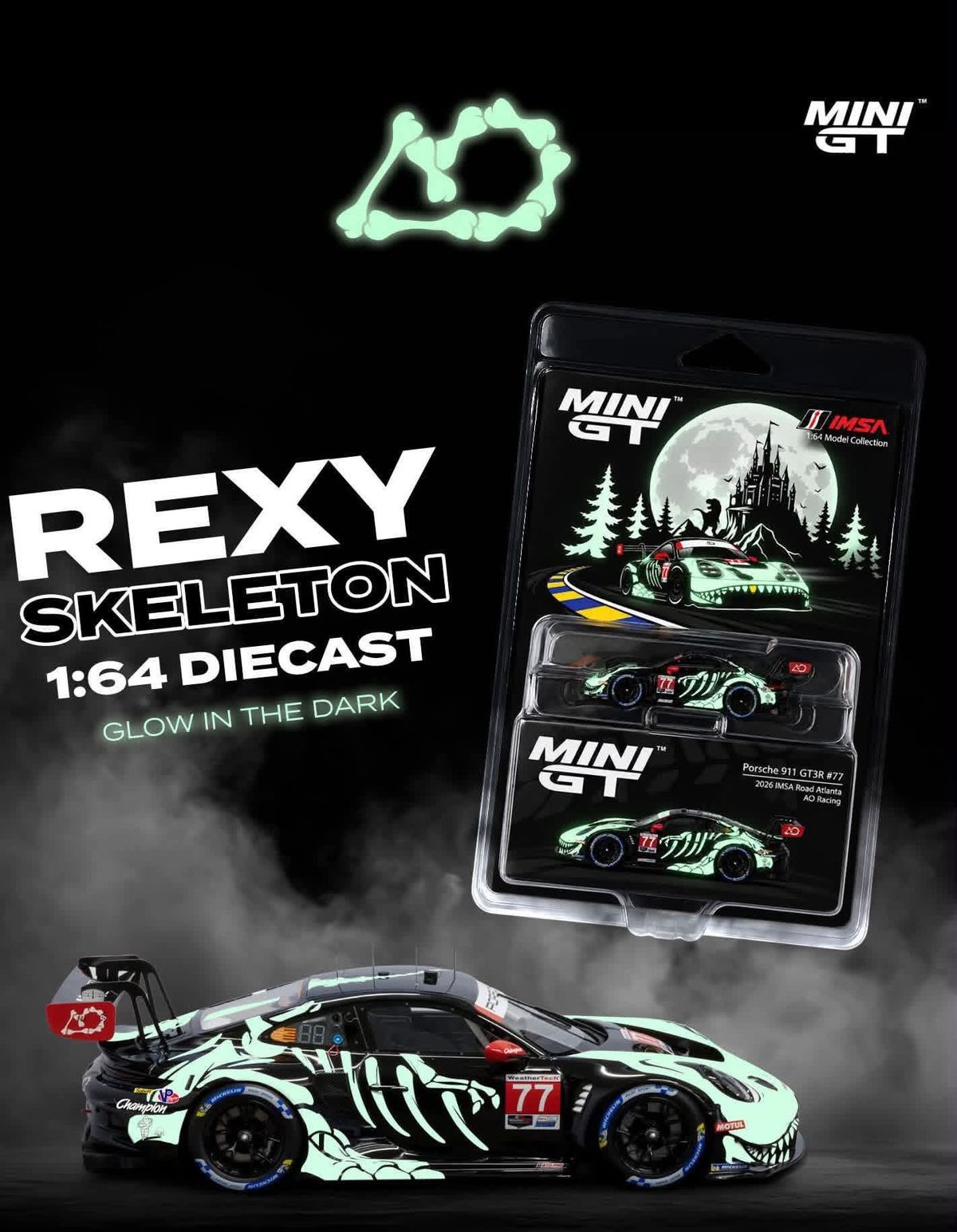 *PREORDER* MINI GT Rexy Skeleton AO racing exclusive
