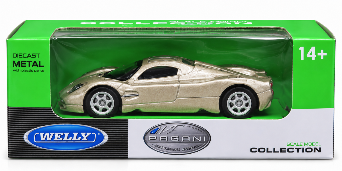 Welly Pagani Utopia Light Gold Die-Cast Metal Model Car