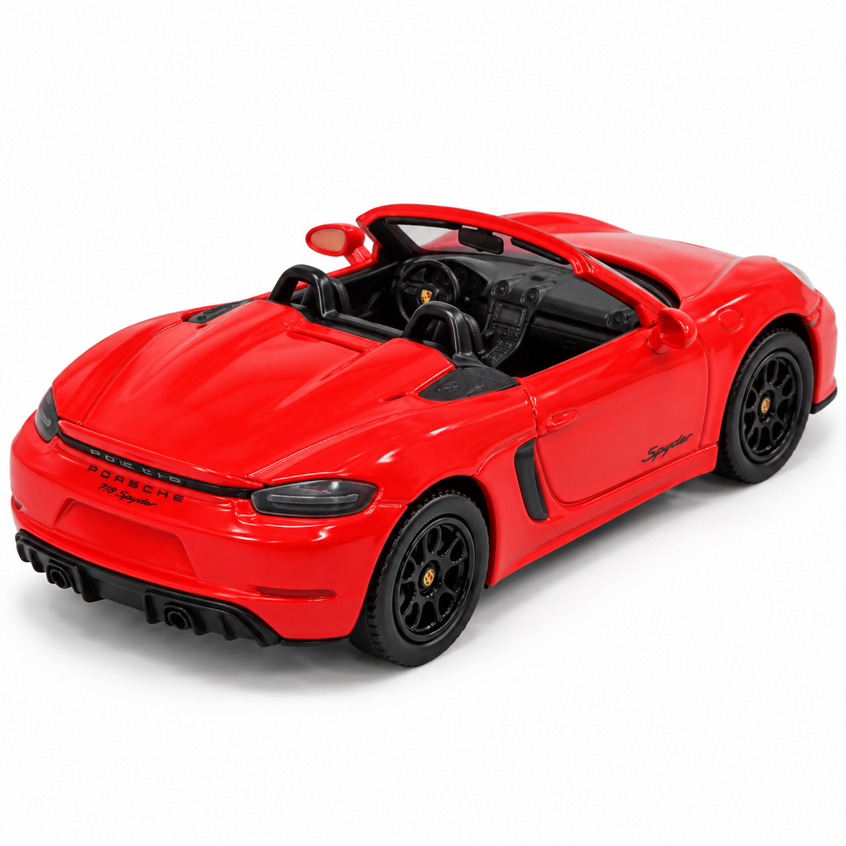 Welly Porsche 718 Boxster Spyder Red Die-Cast Metal Model Car