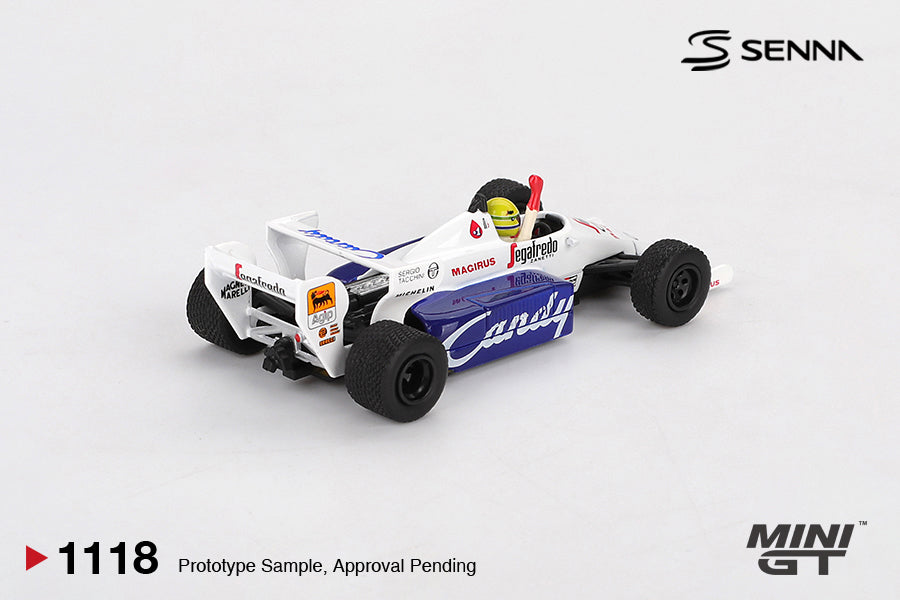 *Pre-Order* MINI GT 1118 Toleman TG184 #19 Ayrton Senna 1984 Monaco Grand Prix 2nd Place