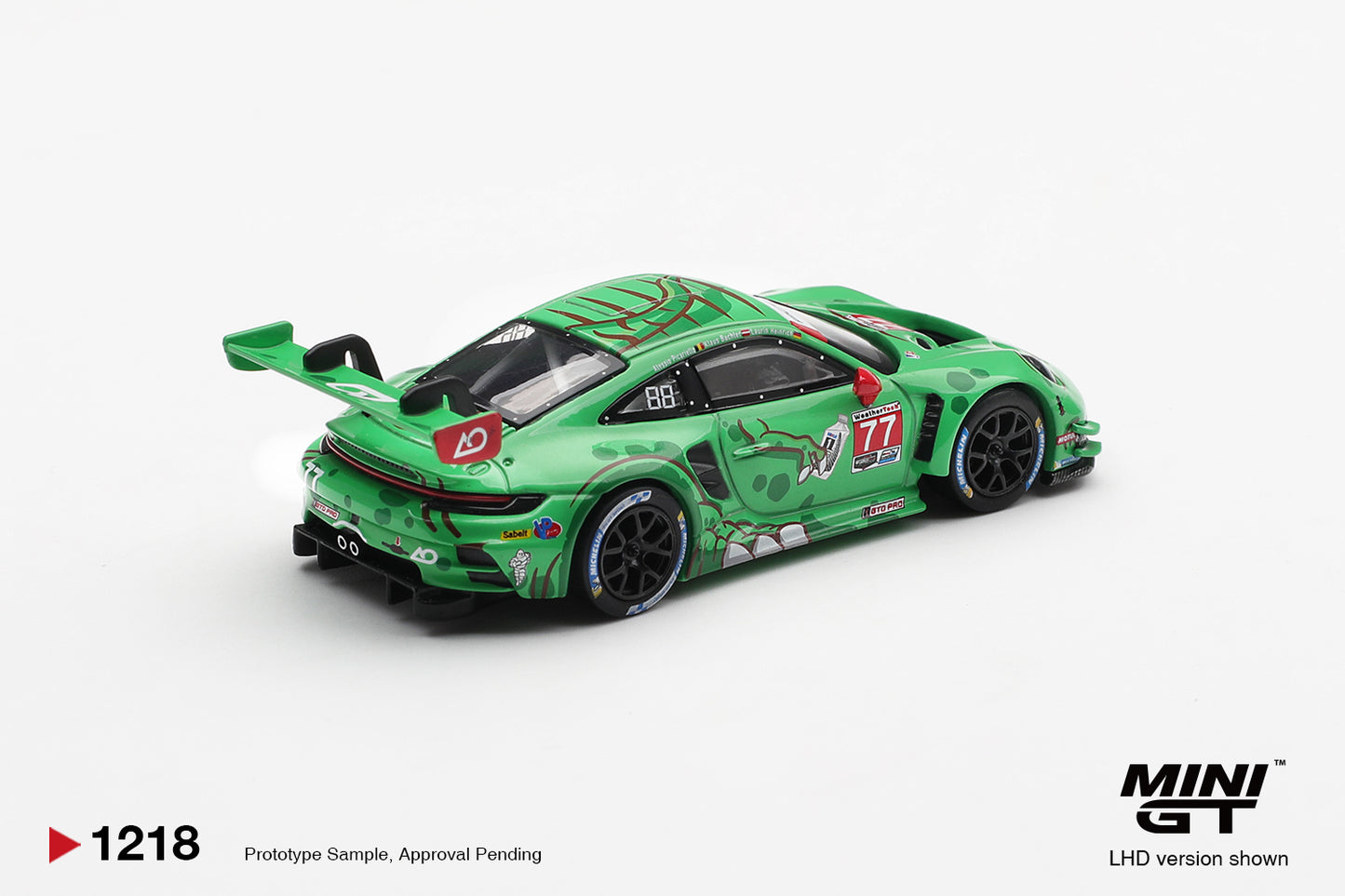 *PRE ORDER* MINI GT #1218 Porsche 911 GT3 R (992) #77 AO Racing 2025 IMSA Sebring 12 Hrs Class Winner