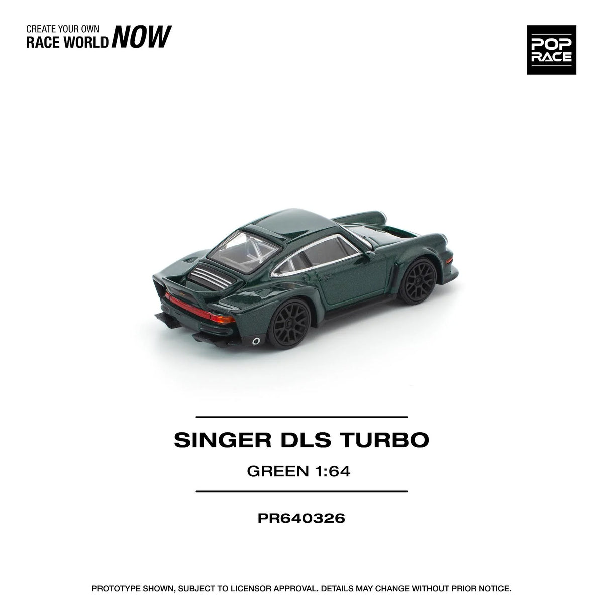 POPRACE PORSCHE SINGER DLS TURBO (ROAD) GREEN PR640326