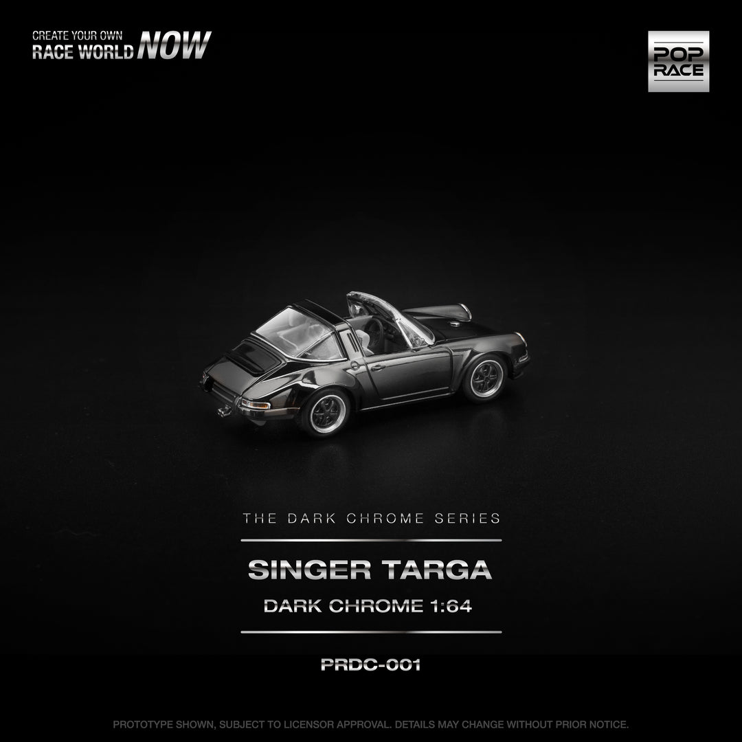 POPRACE 1:64 Singer Targa Dark Chrome PRDC001