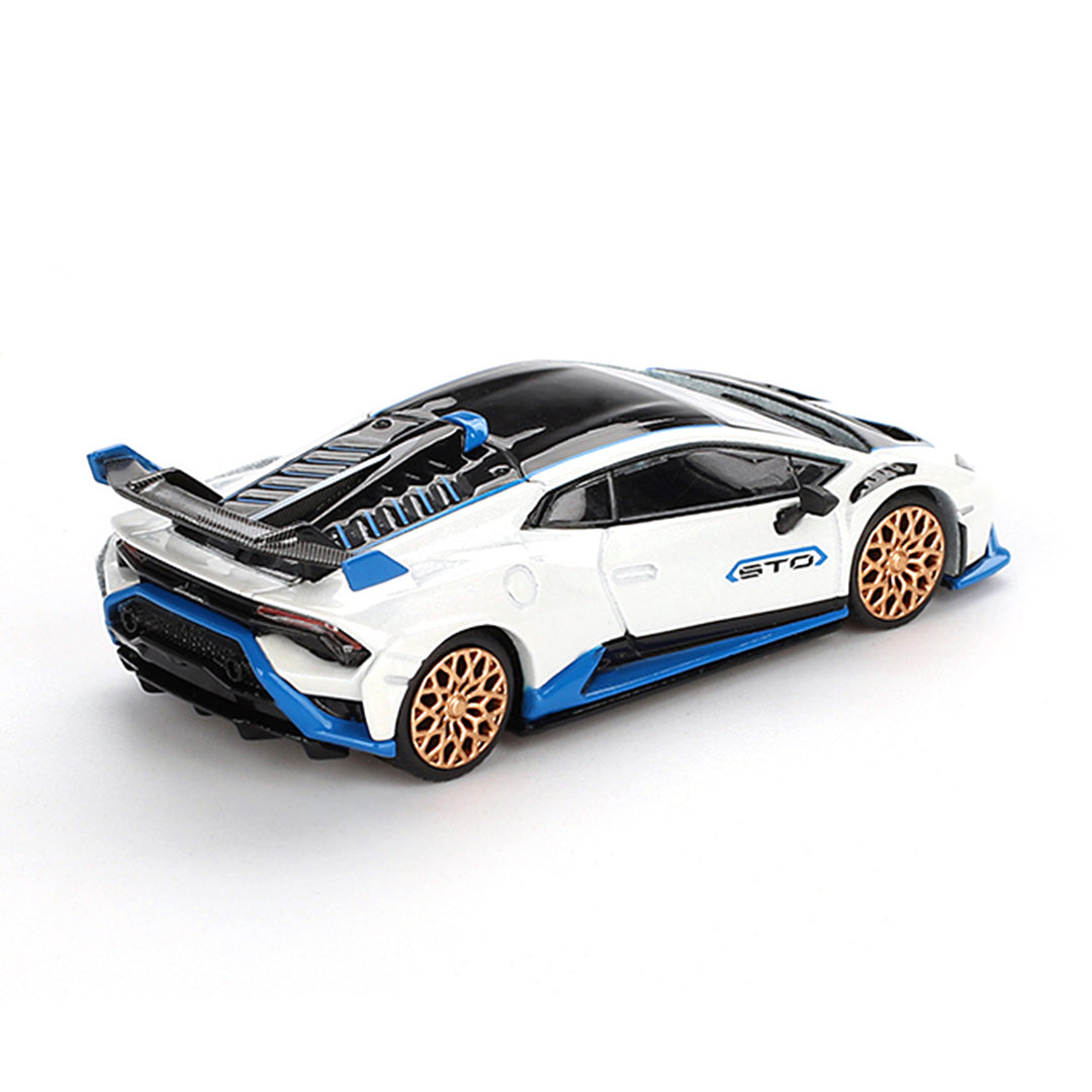 MINI GT 1:64 Lamborghini Huracán STO – Bianco Asopo Diecast Model