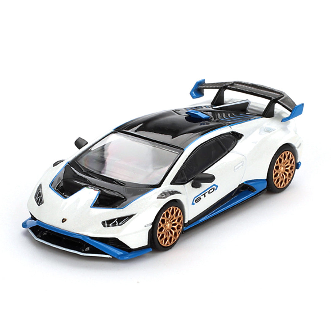 MINI GT 1:64 Lamborghini Huracán STO – Bianco Asopo Diecast Model
