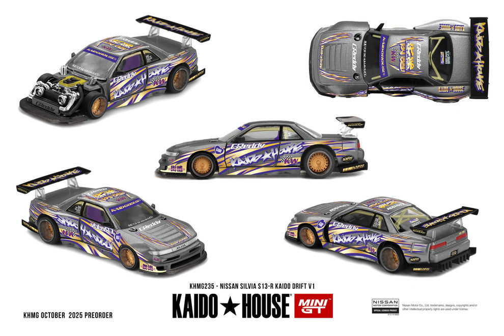 Mini GT x Kaido House No.235 Nissan Silvia S13-R KAIDO DRIFT V1