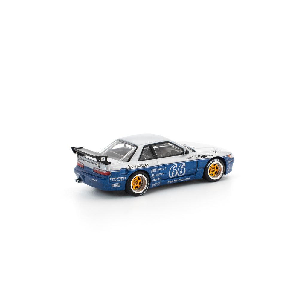 POP RACE PANDEM SILVIA S13 MOONTECH BLUE 1:64 Diecast