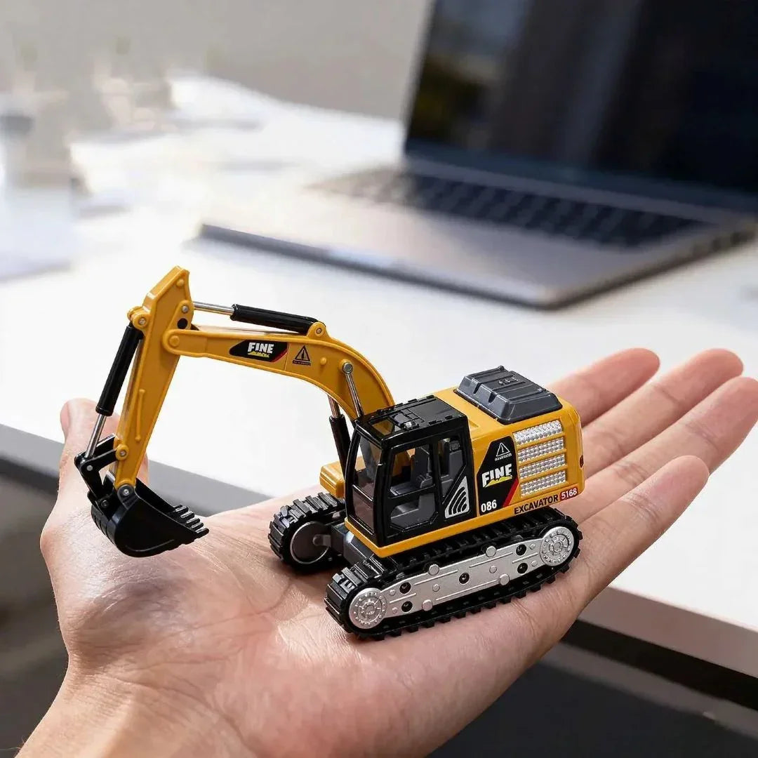 TRASPED HG4-413 1:64 Scale Mini RC Excavator | Alloy Bucket | 270° Rotation| Lights & Sound