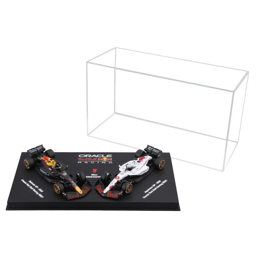 *PRE ORDER* Bburago Formula Racing 2025 Oracle Red Bull Racing RB21 #1 Max Verstappen in Showcase 1:64 Scale Diecast Vehicle Twin Pack