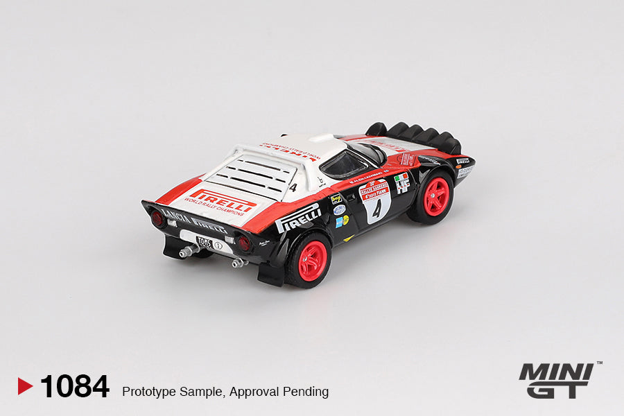Mini GT 1084: Lancia Stratos HF #4 1978 Rally Sanremo Winner