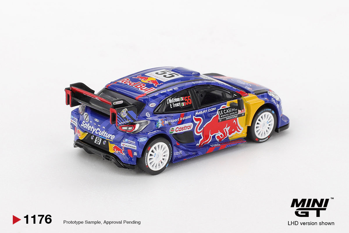 MINI GT 1176 Ford Puma Rally1 #55 M-Sport Ford WRT 2025 Rally Monte-Carlo