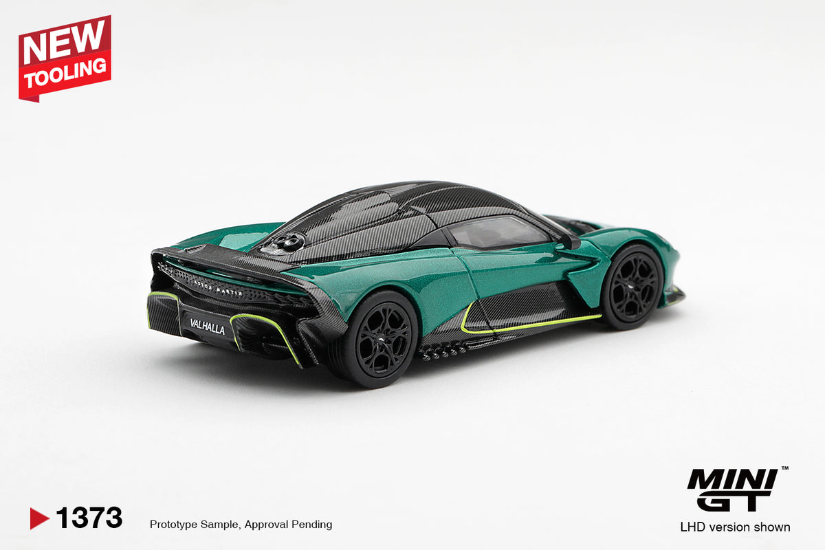 *PREORDER* BLISTER MINI GT 1373 ASTON MARTIN VALHALLA PODIUM GREEN