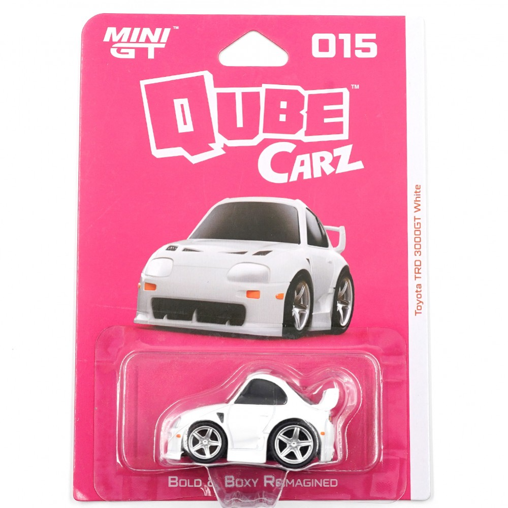 Mini GT Qube Carz Toyota TRD 3000GT White