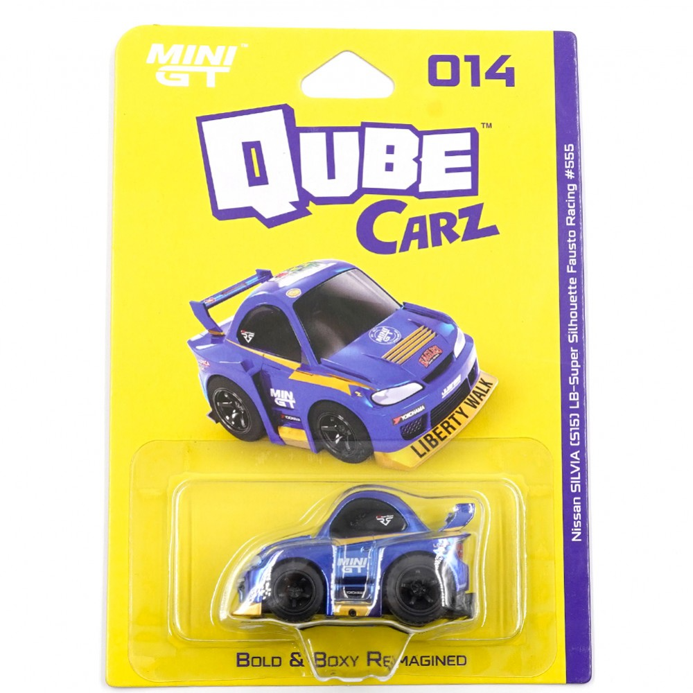 MINI GT Qube Carz Nissan SILVIA (S15) LB-Super Silhouette Fausto Racing #555