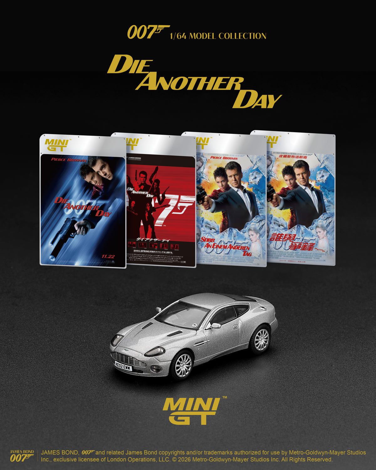 *PRE ORDER* MINI GT MGT00926-007E ASTON MARTIN V12 VANQUISH "DIE ANOTHER DAY"