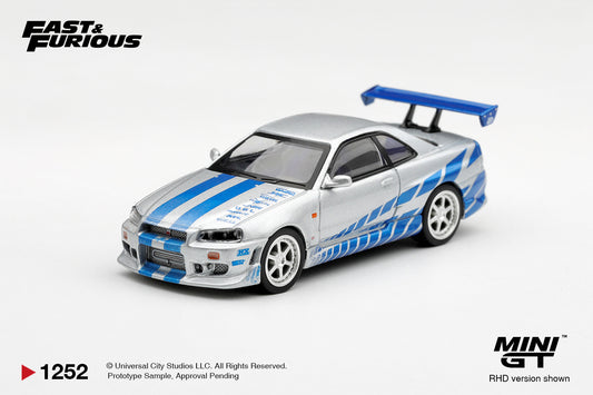 *PRE ORDER* MINI GT 1252 BLISTER NISSAN SKYLINE GT-R C-WEST "2 FAST 2 FURIOUS" BRIAN O'CONNER