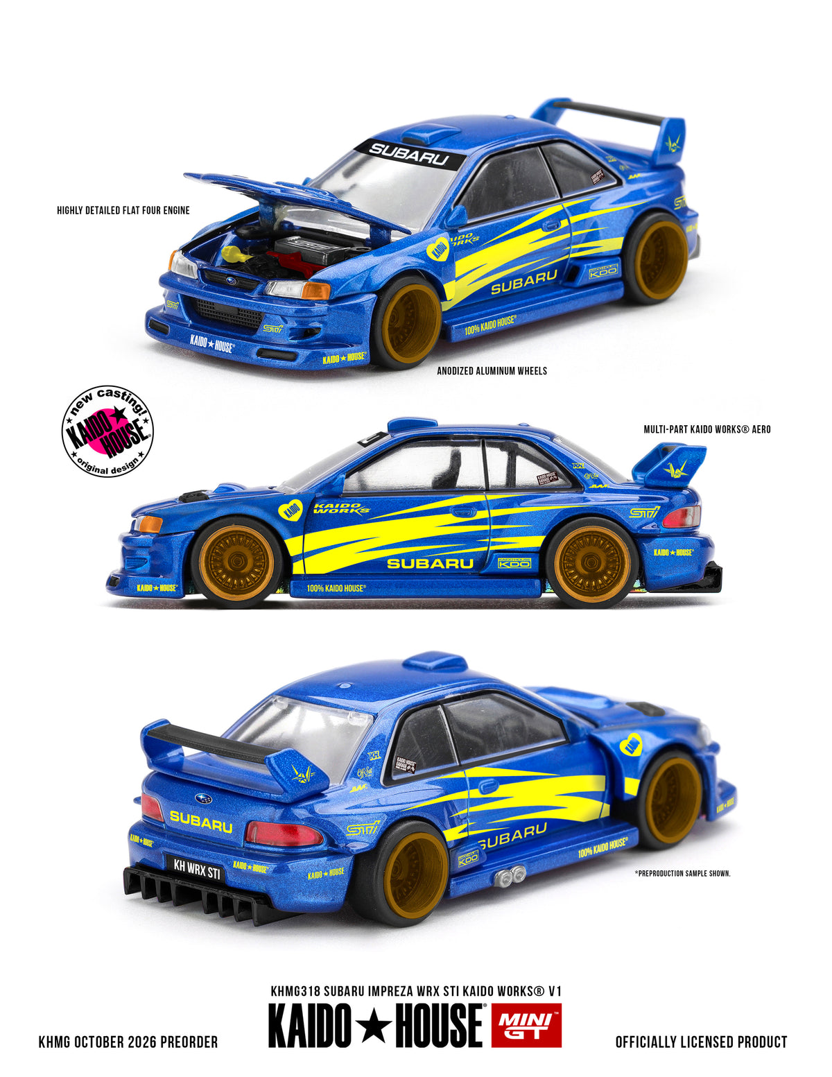 *PRE ORDER* KAIDOHOUSE X MINI GT SUBARU IMPREZA WRX STI KAIDO WORKS V1