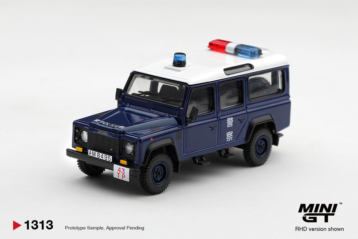 *PRE ORDER* MINI GT 1313 BLISTER LAND ROVER DEFENDER 110 ROYAL HK POLICE TAI PO DISTRICT HK EXCLUSIVE