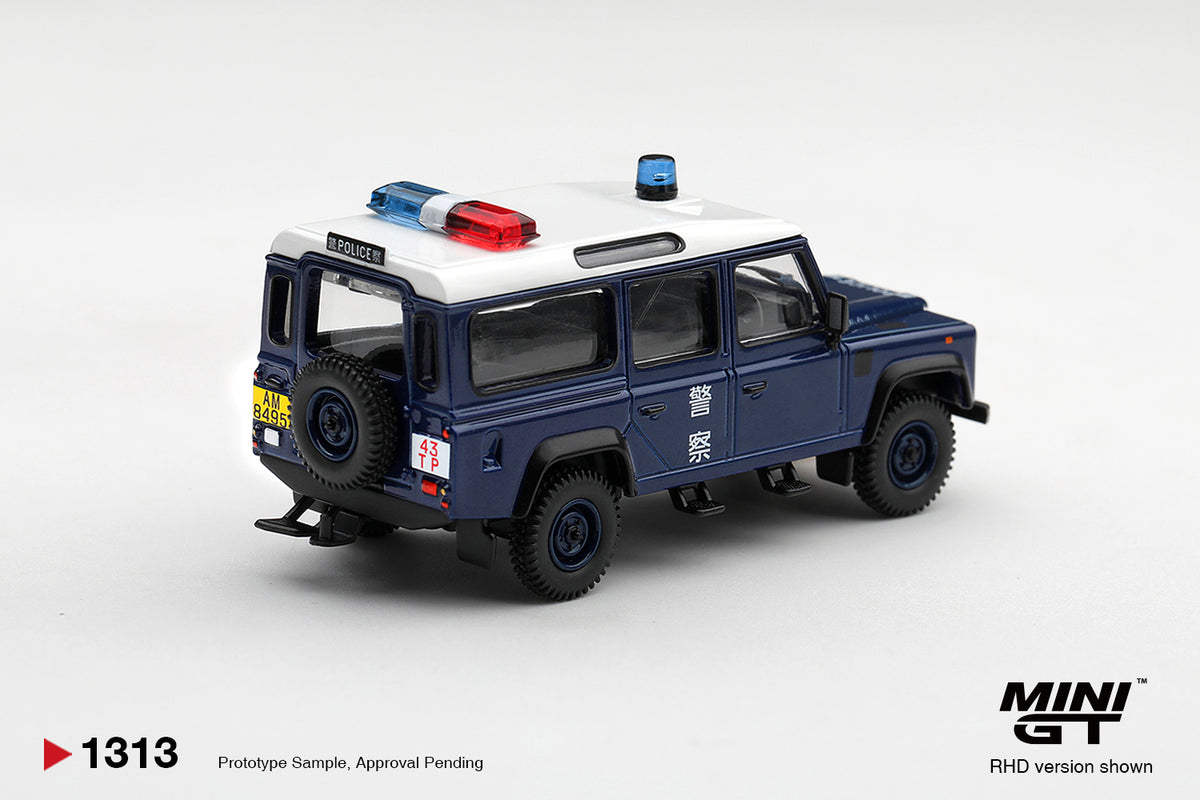 *PRE ORDER* MINI GT 1313 BLISTER LAND ROVER DEFENDER 110 ROYAL HK POLICE TAI PO DISTRICT HK EXCLUSIVE