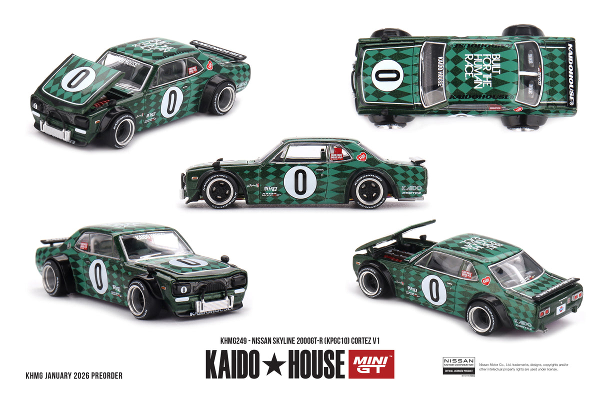 KAIDOHOUSE x MINI GT Nissan Skyline 2000GT-R (KPGC10) Cortez V1