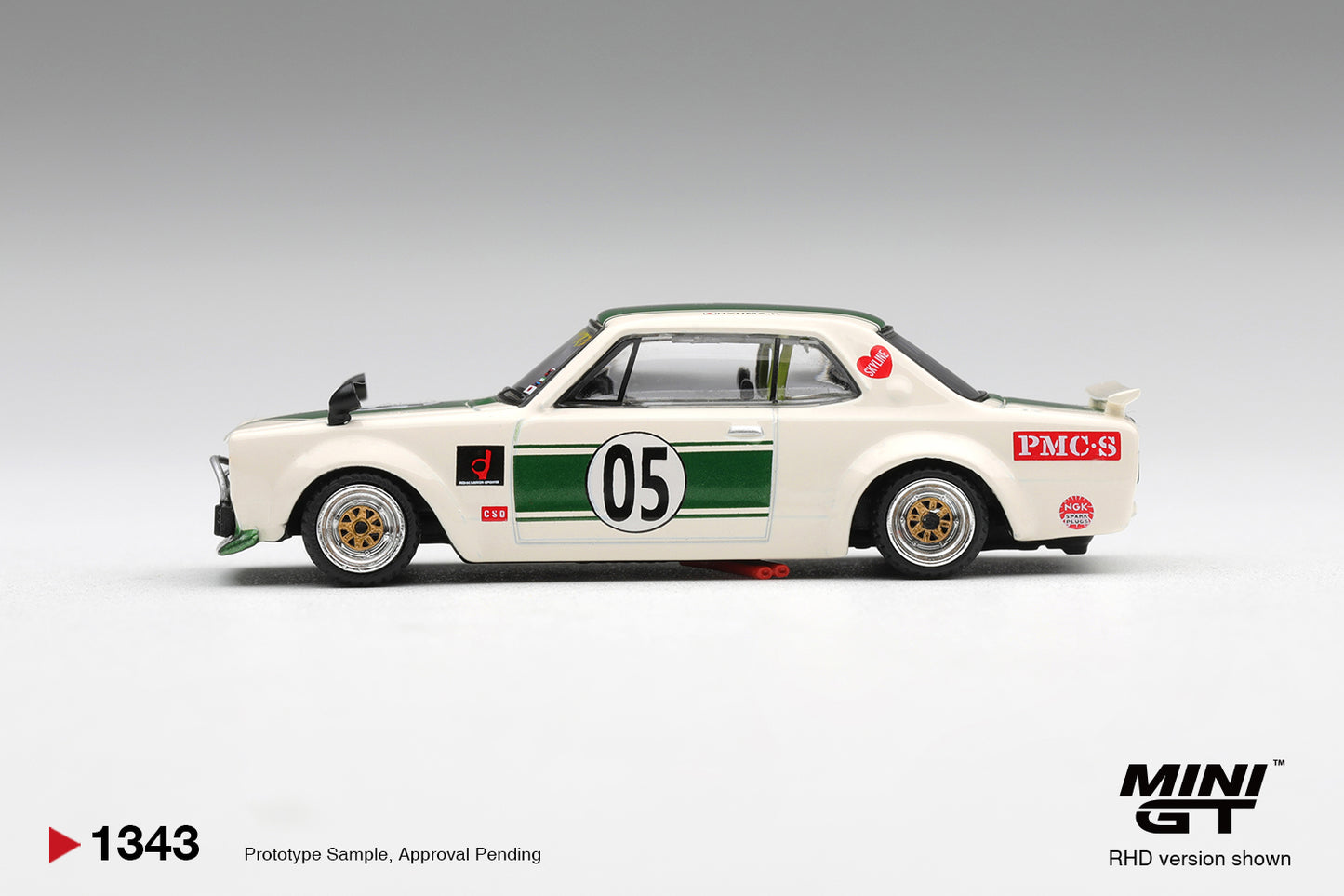 *PRE ORDER* MINI GT 1343 Nissan Skyline LB-WORKS "HAKOSUKA" White / Green