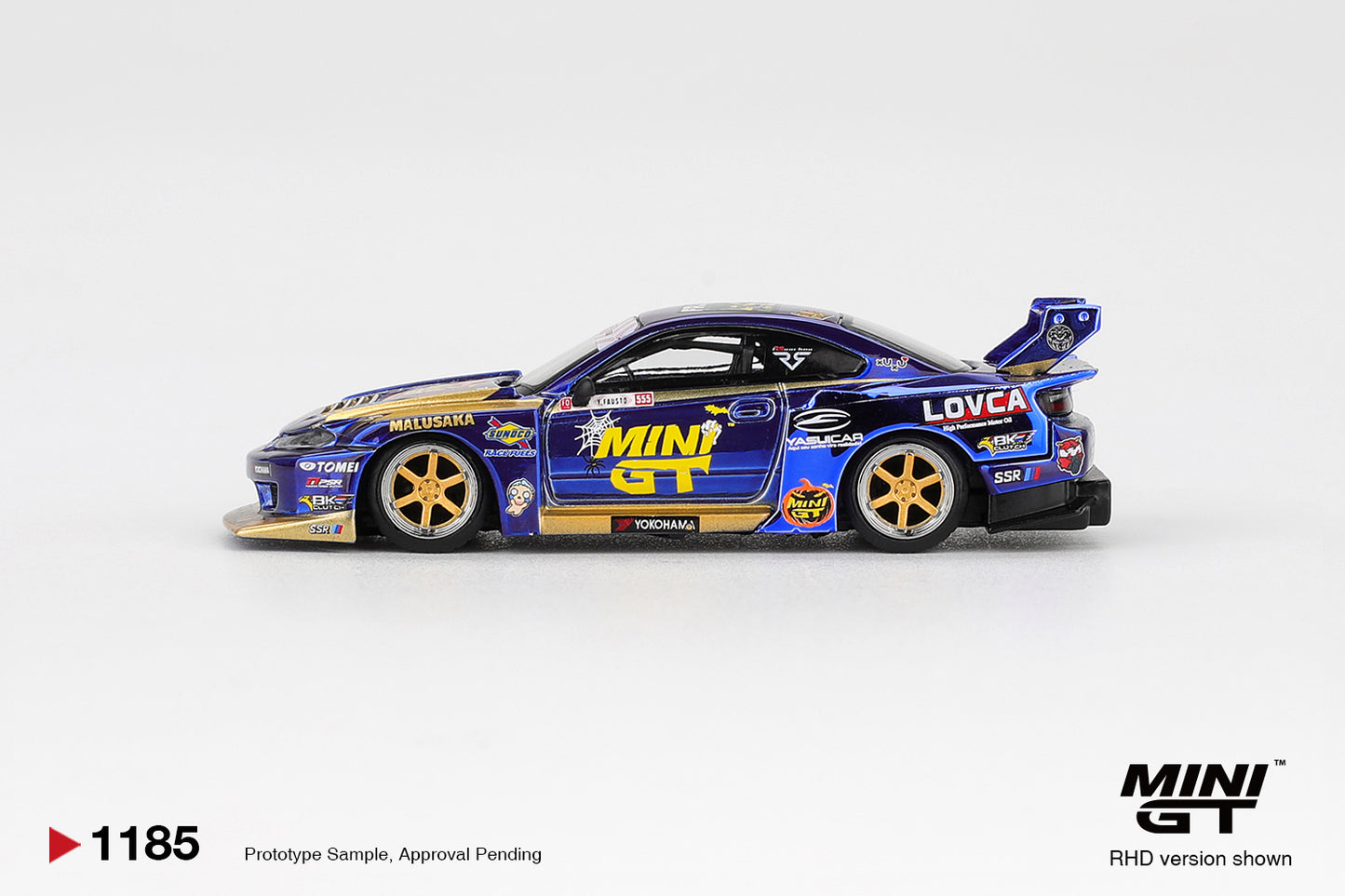 PRE-ORDER: Mini GT 1185 Nissan Silvia (S15) 555 LB Super Silhouette Team Mini GT Liberty Walk 2025