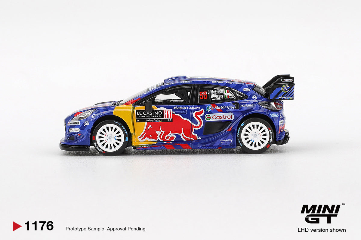 MINI GT 1176 Ford Puma Rally1 #55 M-Sport Ford WRT 2025 Rally Monte-Carlo