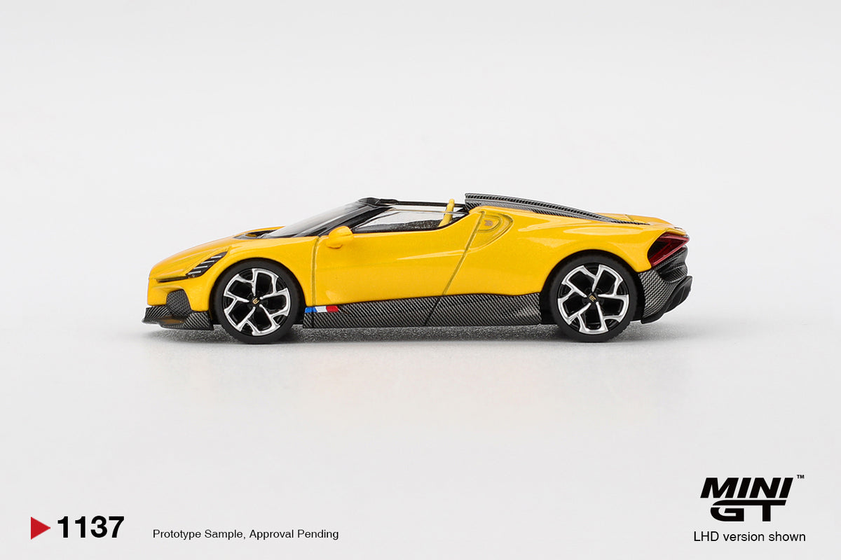 MINI GT 1137 BUGATTI W16 MISTRAL YELLOW