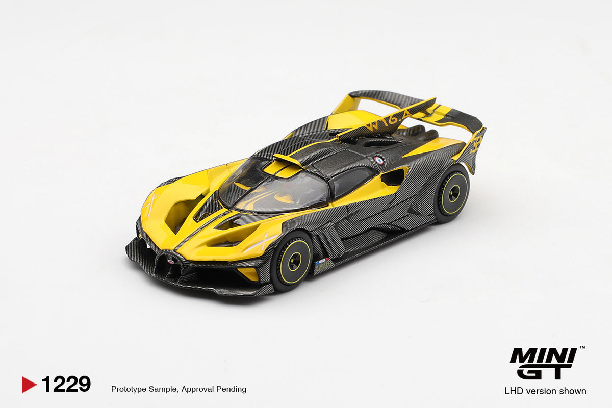 MINI GT 1229 BLISTER Bugatti Bolide Yellow