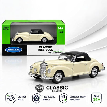Welly Mercedes-Benz 1955 300S White Die-Cast Metal Model Car