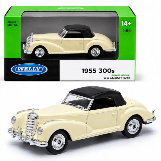 Welly Mercedes-Benz 1955 300S White Die-Cast Metal Model Car