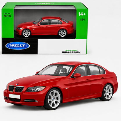Welly BMW 330i Red Die-Cast Metal Model Car