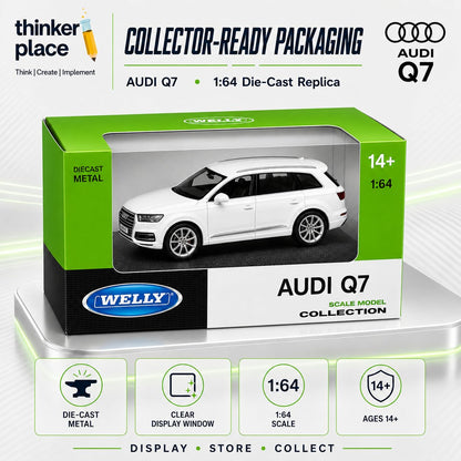 Welly Audi 2015 Q7 White Die-Cast Metal Model Car
