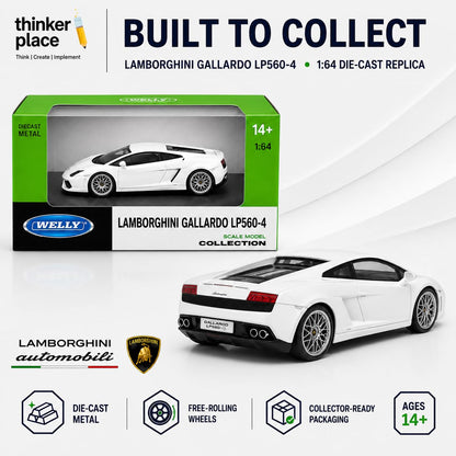 Welly Lamborghini Gallardo LP560-4 White Die-Cast Metal Model Car