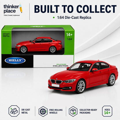 Welly BMW 330i Red Die-Cast Metal Model Car