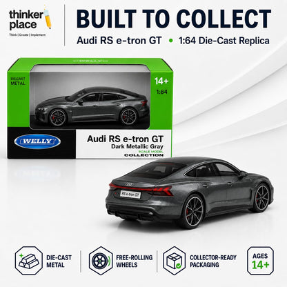 Welly Audi RS e-tron GT Dark Metallic Gray Die-Cast Metal Model Car