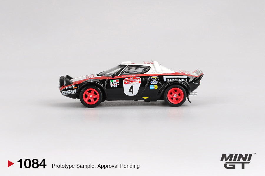 Mini GT 1084: Lancia Stratos HF #4 1978 Rally Sanremo Winner