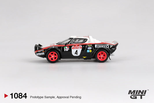 Mini GT 1084: Lancia Stratos HF #4 1978 Rally Sanremo Winner