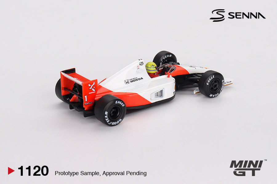 MINI GT 1120 McLaren MP4/6 #1 Ayrton Senna 1991 Japanese Grand Prix 2nd Place