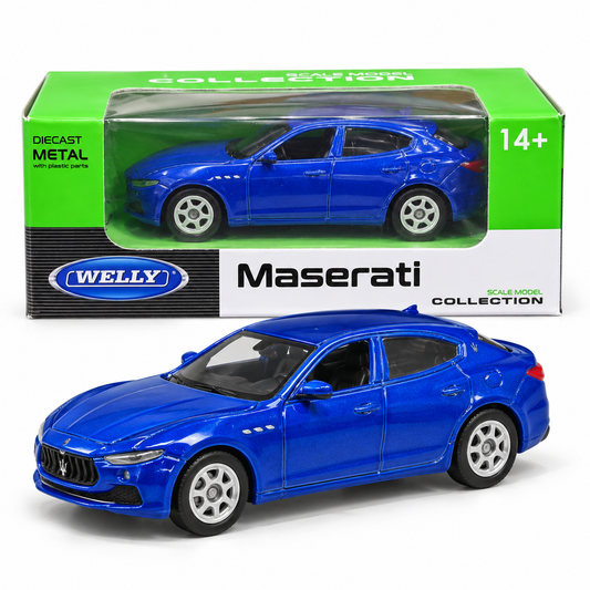 Welly Maserati Ghibli Blue Die-Cast Metal Model Car