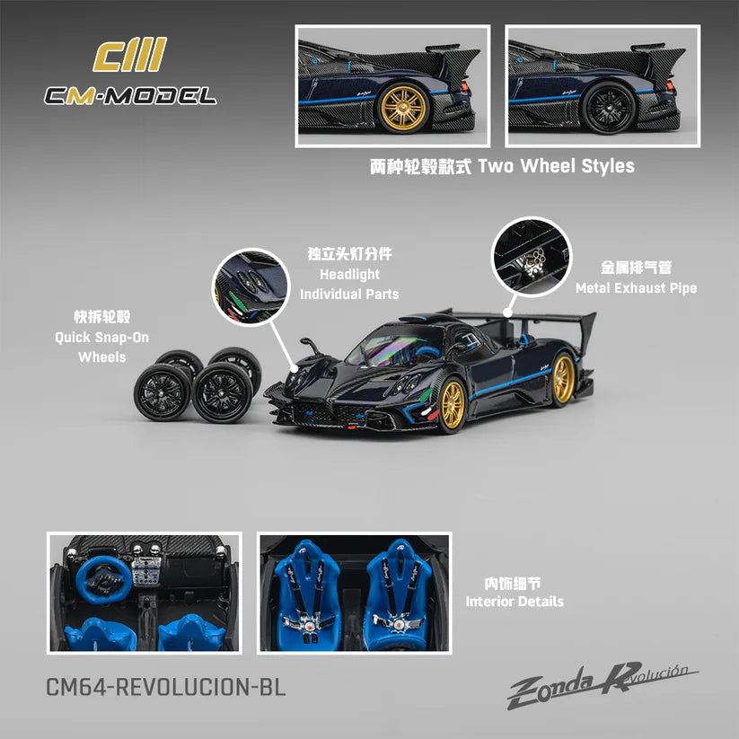 CM Model Pagani Zonda Revlucion Metallic Blue