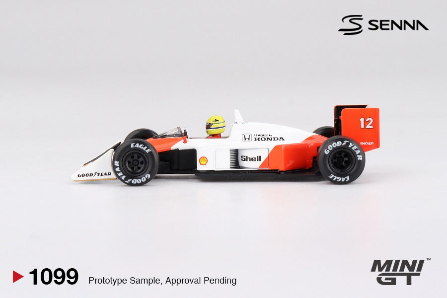 MINI GT 1099 MCLAREN MP44 12 AYRTON SENNA 1988 JAPANESE GRAND PRIX WINNER