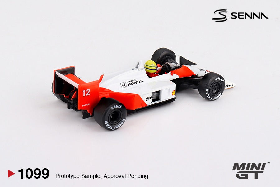 MINI GT 1099 MCLAREN MP44 12 AYRTON SENNA 1988 JAPANESE GRAND PRIX WINNER